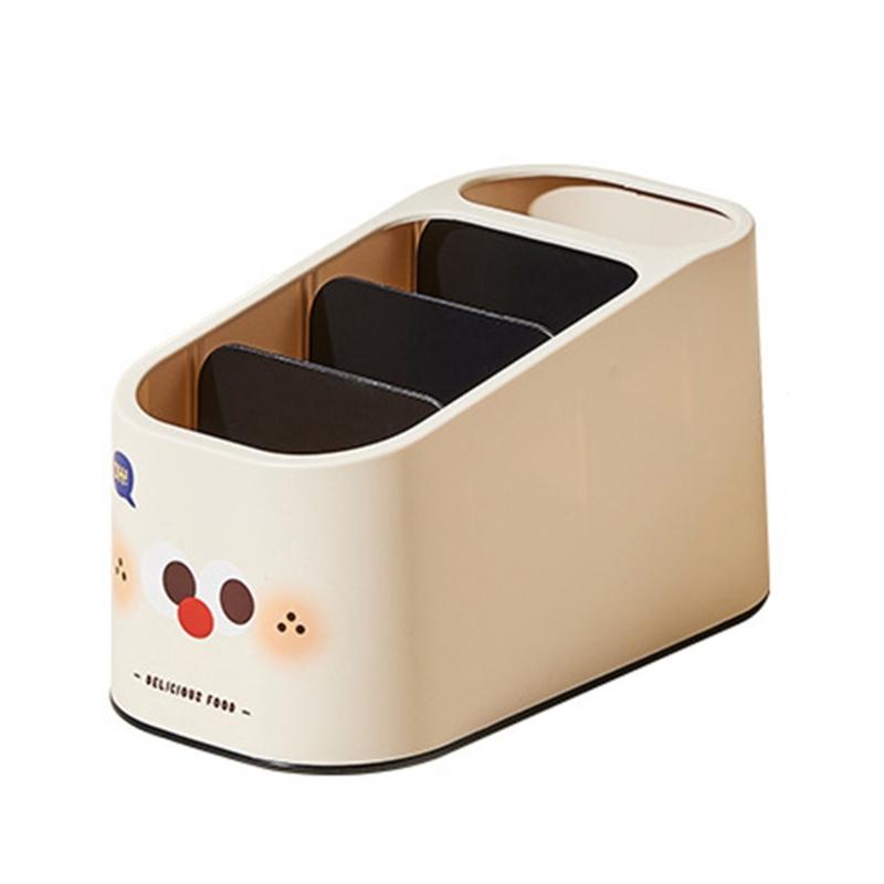 

Large Capacity Household Remote Control Organizer Desk Storage Box with Multi Compartment for Students and Professionals чорний