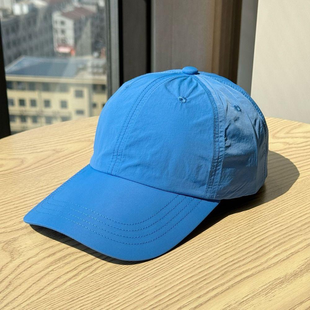 Korean Style Quick-Drying Baseball Cap Solid Color Peaked Cap Casual Solid Color Sun Hat  Men