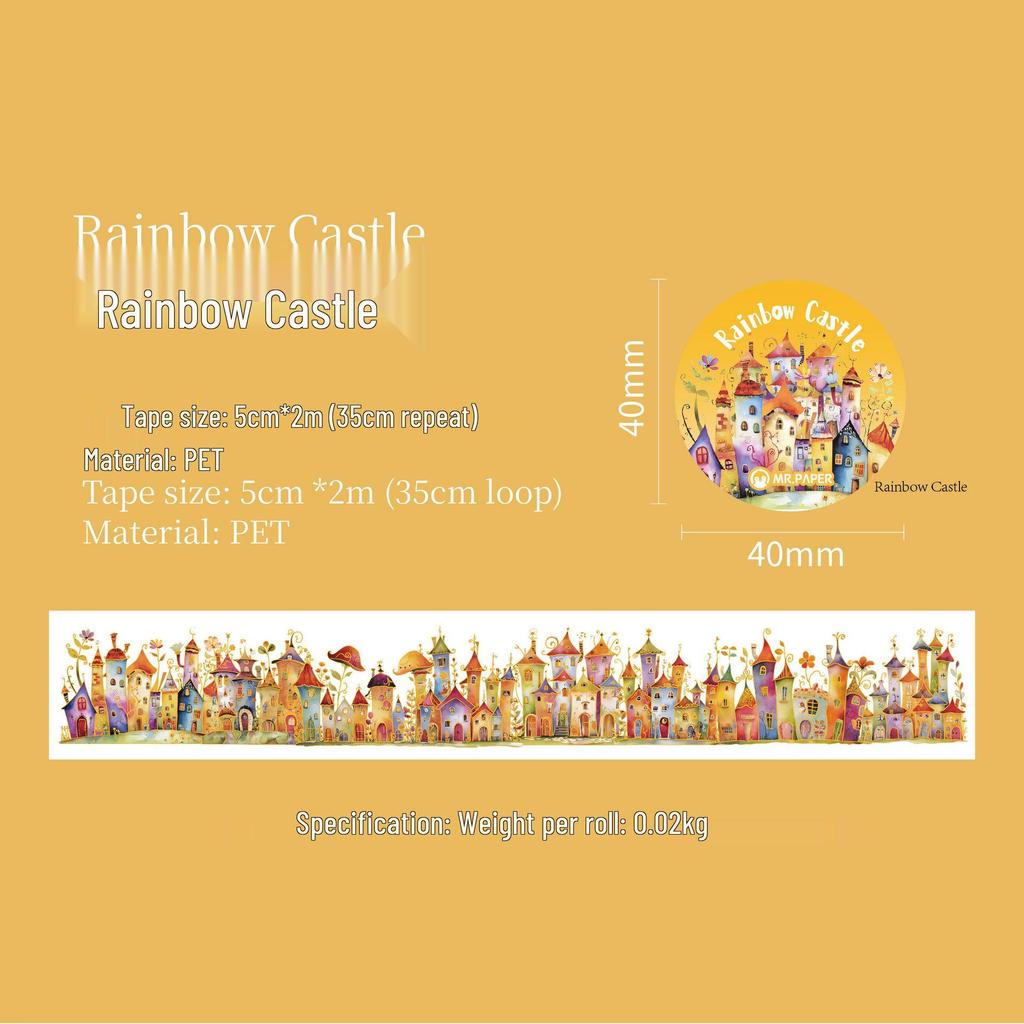 Mr. Paper Retro Fairy Tale Corridor PET Stamping Tape - Scenery & Journal Decoration Roll