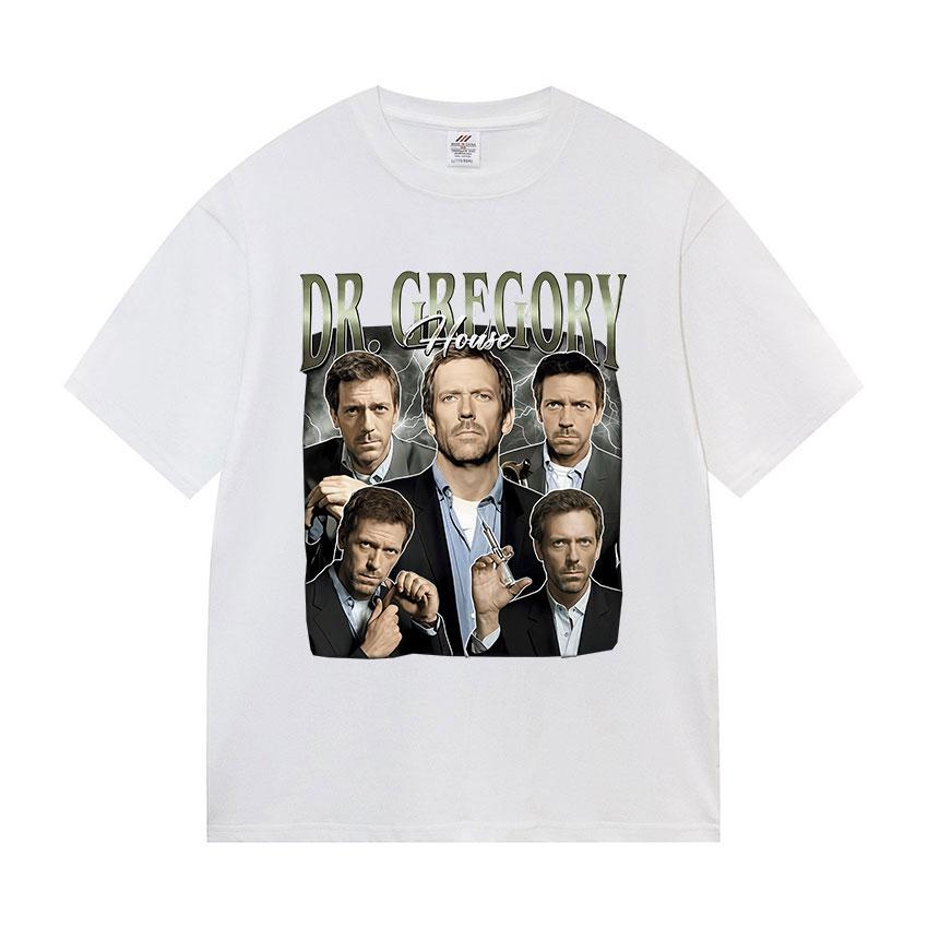 Dr Gregory House Md Vintage Graphic T Shirt Unisexs Gothic Fashion Short Sleeve Tshirts Unisex Casual 100 Cotton Tshirt Streetwear