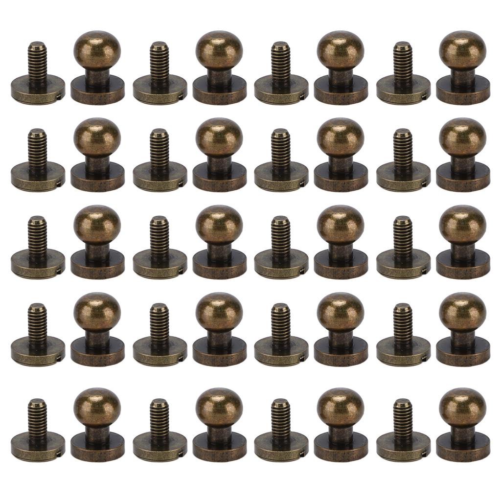 20set Brass Rivets Bronze Wear Resistance Luggage Hardware Accessories for Handbags Shoes Clothes