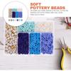 1750PCS/BOX Mix Polymer Clay Acrylic Jewelry Making Kits Soft Pottery Spacer Beads Bracelet Necklace DIY Kits Sets