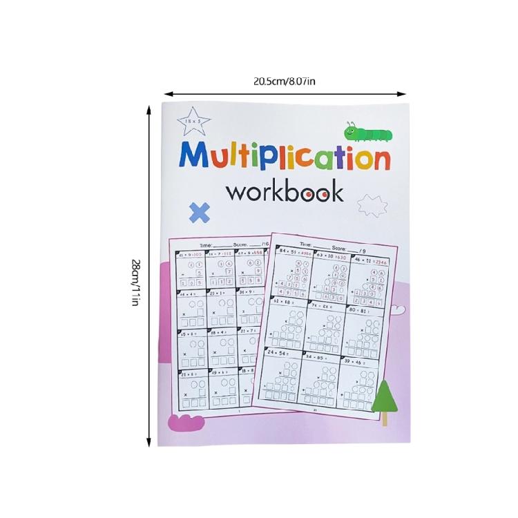 Student Friendly Arithmetics Exercise Book Multiplication Division Training Lightweight Design Sustainable Math Workbook