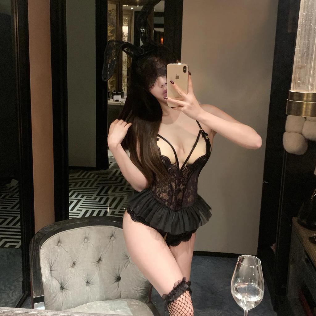 Passion Lace Halter Bodysuit: Sexy, Open Crotch, Transparent Lingerie for Women