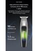 Slicked Back Digital Hair Clipper: Fast-Charging, LCD Display, Compact Stainless Steel Electric Trimmer
