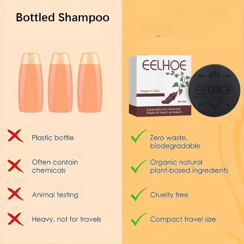 Polygonum Multiflorum Thunb Superseife Shampoo Kaltverfahrenseife Shampoo-Bar Reines Pflanzenshampoo Haarkur
