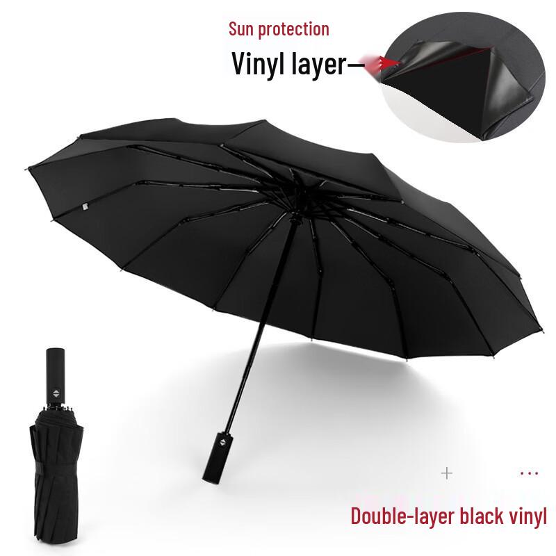 NanQiao 12-Rib Fully Automatic Folding Sun/Rain Umbrella