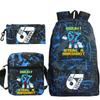 3 Stück 67 Sechs Sieben Bedrucktes Rucksack Federmäppchen Umhängetaschen Set Mode Große Kapazität Schultasche für Jungen Mädchen Kinder Rucksack