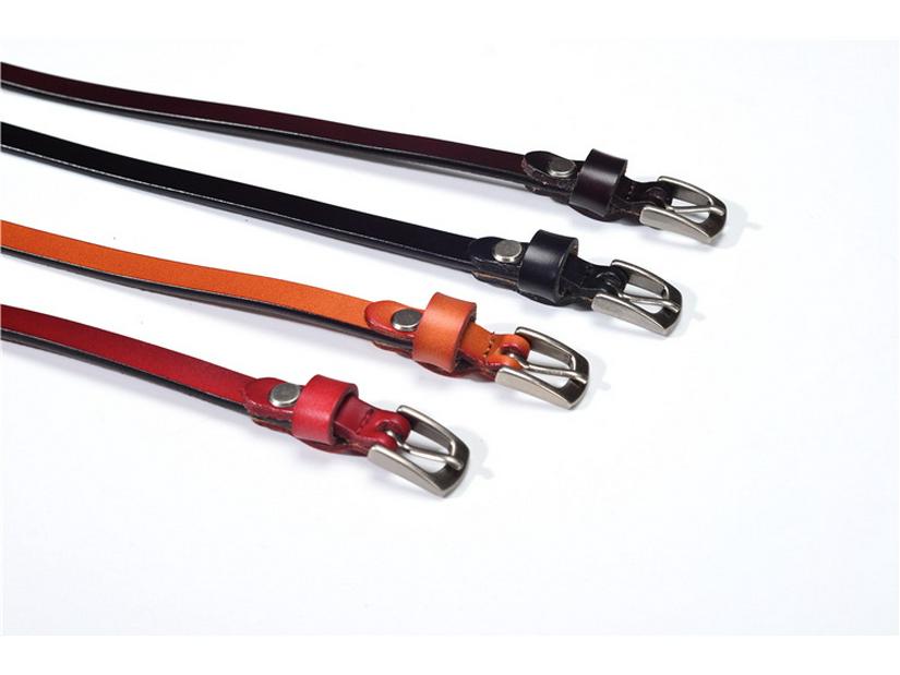Women's Genuine Leather Thin Belt - Simple, Versatile, Soft Cowhide for Dresses and Jeans