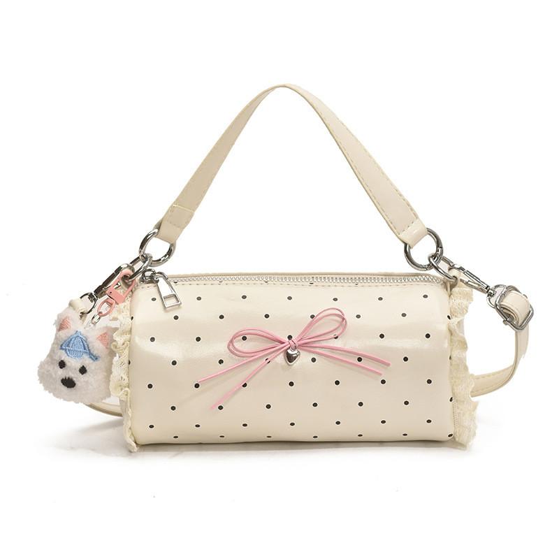 

Summer Bowknot Handbag For Women Pu Fashion City Style Small Shoulder Crossbody Purse 13x7x7cm білий