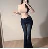 Elegant Slim Fit See-Through High Neck Long Sleeve T-Shirt