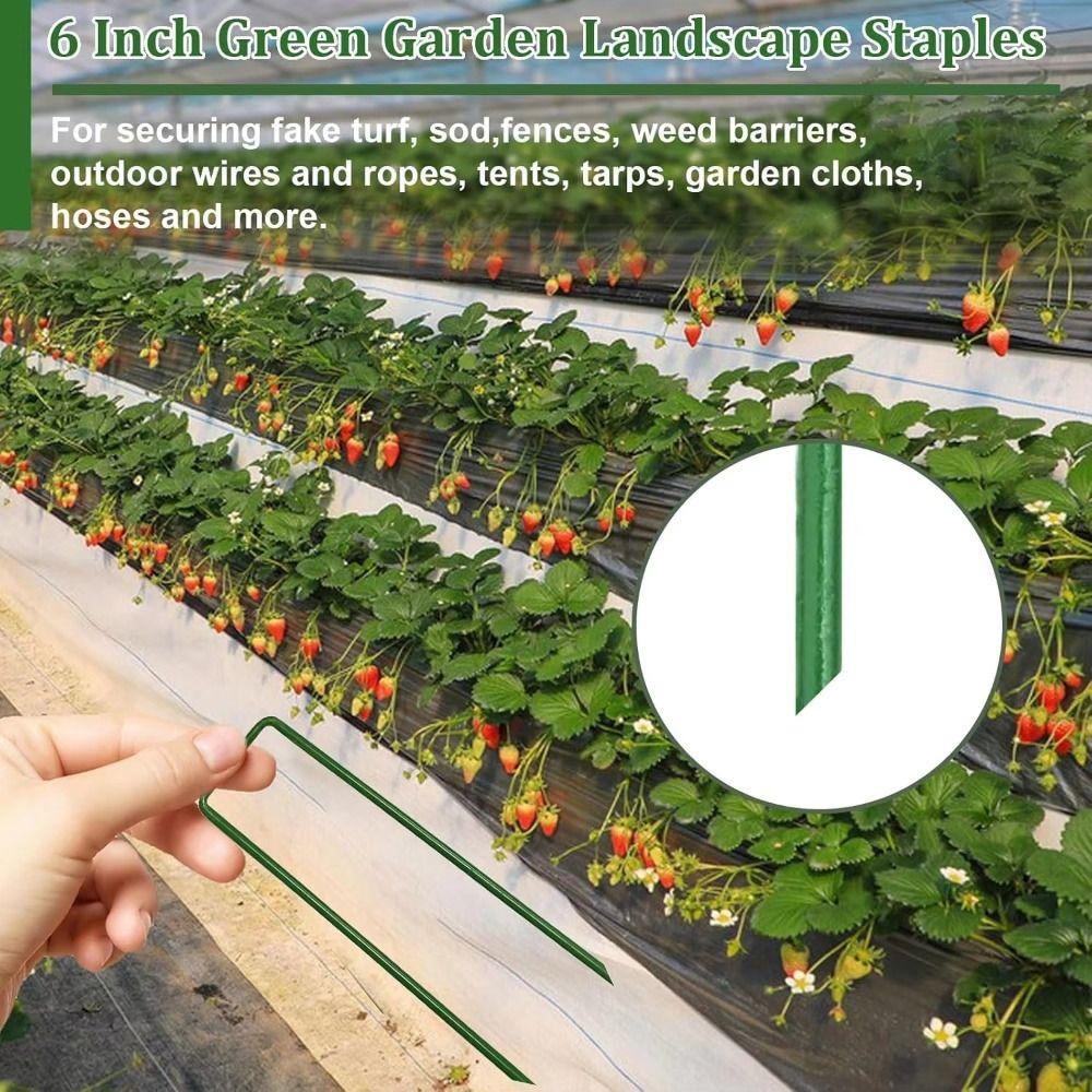 Bend-free U-shaped Garden Nail Durable and Sturdy Fence Tubing Stakes Sod Pins Plastic Films