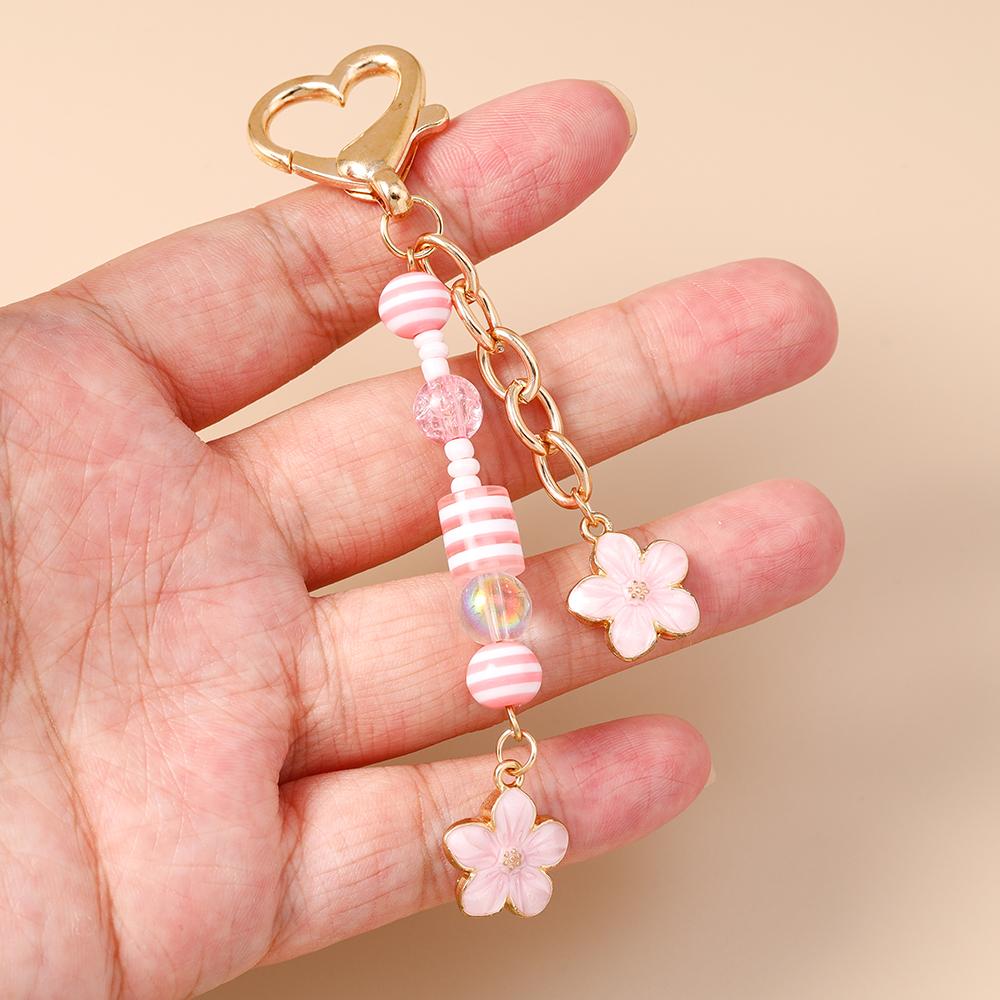 Hübscher Emaille-Blumen-Schlüsselanhänger für Damen und Mädchen, Schlüsselring-Anhänger zur Handtaschendekoration, Handgefertigter Schlüsselanhänger, Schmuck, Geschenke