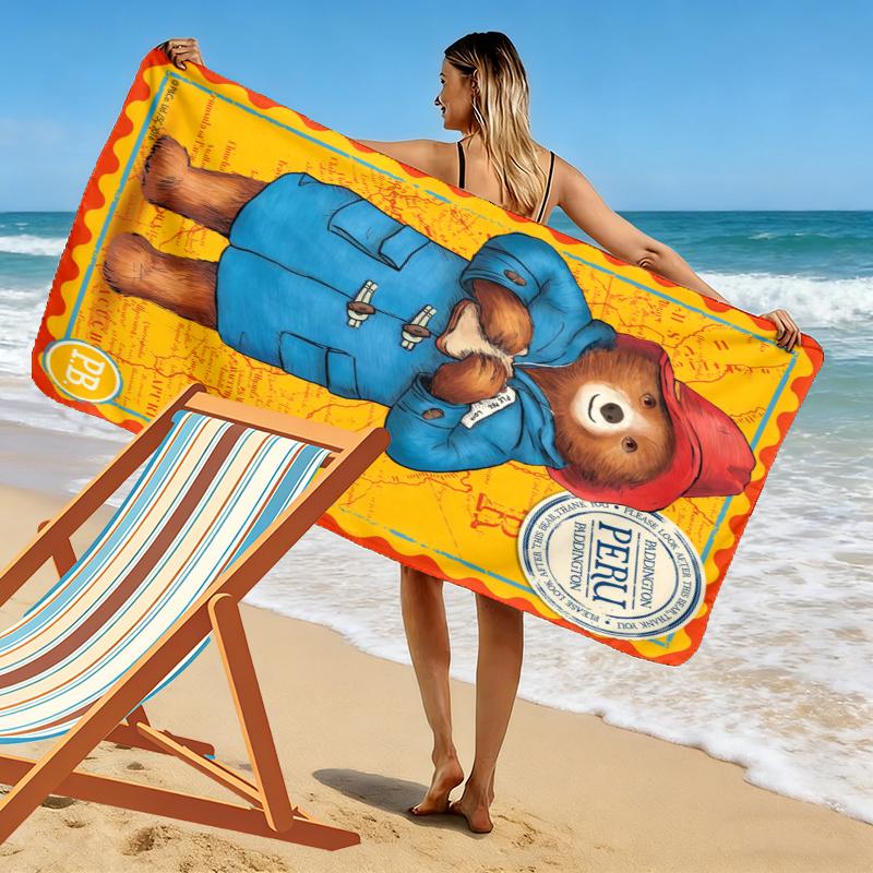 Paddington Bear Towel, Large Soft Quick Dry Towel for Beach Camping Swimming