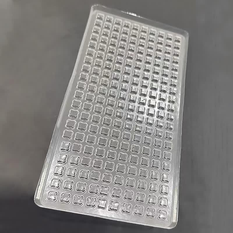 SDXING 200-Cell Square PET Blister Trays (10-Pack)