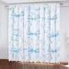 2PCS Digital Printed Curtains, Light Blue Ribbon Bow Pattern, Soft Romantic Girly Style for Living Room Bedroom Girls Room Decor