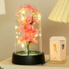 Valentine's Gold Folie Rose Glass Nattlys - Evig blomst Kreativ Ornament Bursdagsgave