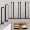 Retro Matte Black Stair Handrail, Safety Non-Slip U-Shaped Support Railing, 50kg/110.23lbs, 20*85cm