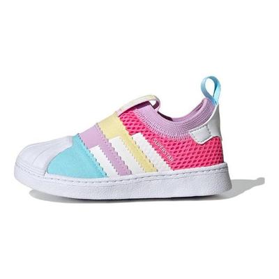 Originals Superstar 360 Strapazierfähige Low-Top Laufschuhe Babyschuhe Weiß Blau Lila GY9197