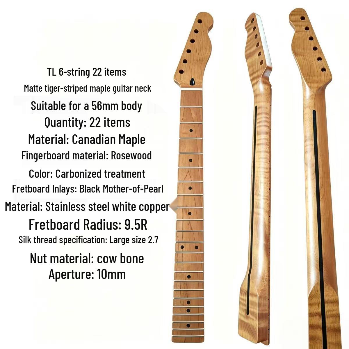 TL 6-String Electric Guitar Neck, 22
