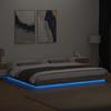 LED Bed Frame in Grey Sonoma 180 x 200 cm Engineered Wood