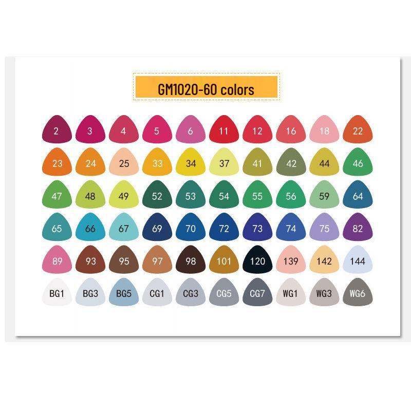 Sta GM1020 Dual-Tip Alcohol-Based Art Marker Set for Students & Professionals