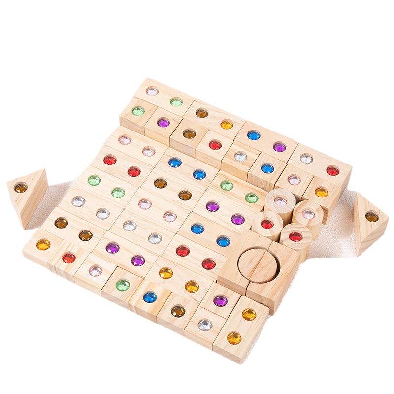 

Сделай сам Блоки Сверкающий Акриловый Игрушка Детские Деревянные Монтессори Радужные Драгоценные Камни Штабелируемые Блоки Красочные Развивающие Деревянные Креативные Игрушки 32Pcs