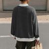 Women's Fashion Casual Striped Long Sleeve Neck Loose Fit Pullover Sweatshirt