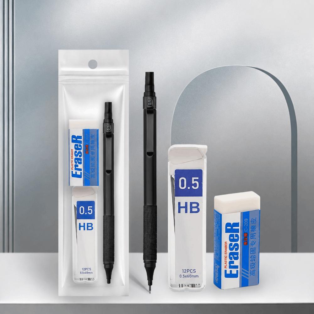 Creion mecanic 0,5/0,7 mm Metal Creion cu mină HB Portabil Creion de desenat Scriere