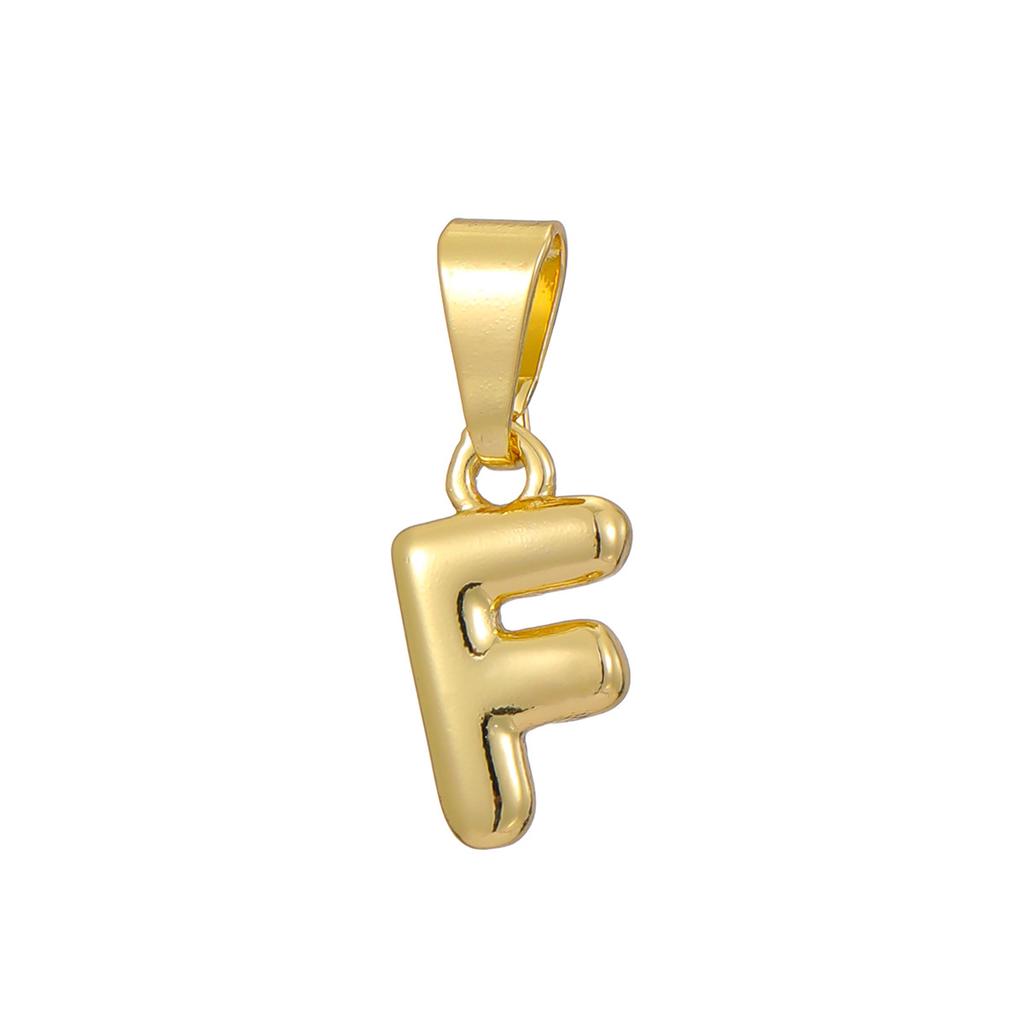 Brass Gold-Plated Letter Pendant - DIY Personalized 26-Letter Necklace