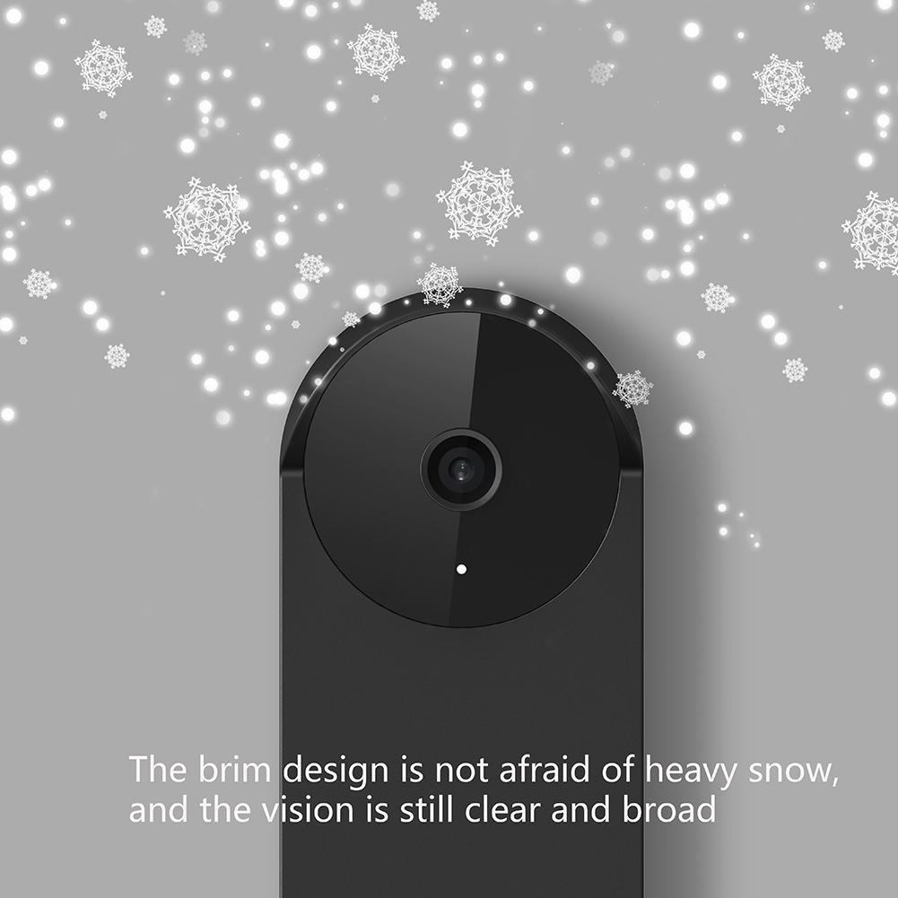 Silicone Doorbell Skin Accessories Waterproof Doorbell Skin Case Snow Proof Anti Sunlight for Google Nest Doorbell Wired 2nd Gen