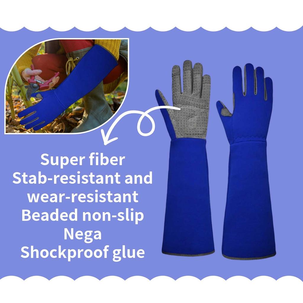 Trimming And Stab Resistant Gardening Long Sleeved Gloves With Unique Design For Hand , Flexible And Gardening Gloves Suitable For Both Men And Women