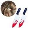 10 Pcs Mini Blood Knife Charm Acrylic Halloween Fake Knife Pendant Decoration for Necklace Earrings Jewelry Making