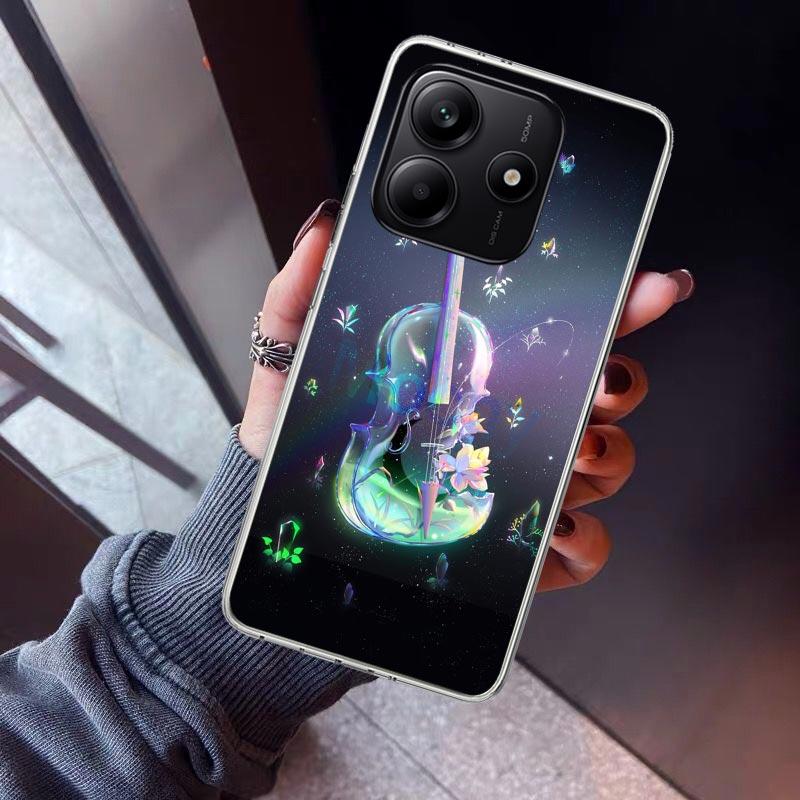 Music Violin Phone Case For Xiaomi Redmi Note 15 14 14S 13 12S 12 Pro Plus 11S 11 10S 10 4G Cover 11E 11T 5G Print Fundas Redmi