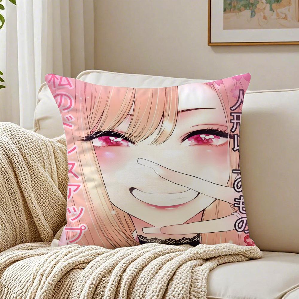 Romantic Japanese Anime MMy Dress Up Darling Cushion Cover Pillowcase Antidustmite living Room Sofa Decor Cushion Room