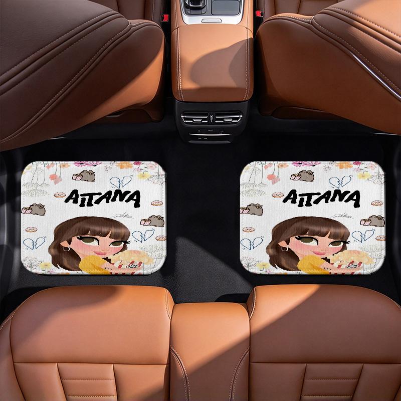 Aitana Black Car Floor Mats Full Coverage All-Season Car Mats XPE Non-Slip Wear-Resistant Mats Suitable SUV Interiors Textured Carpets