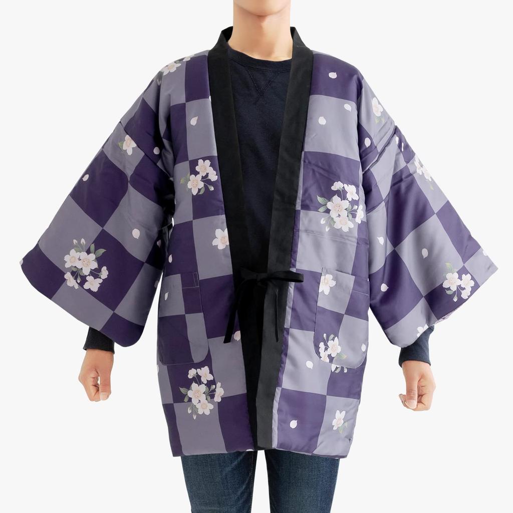 KYOETSU Reversible Hanten with Cotton Lining Men's (Winter Jacket) (Size M, 1A-1B)