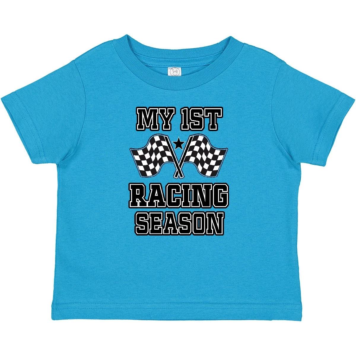 Inktastic My 1st Racing Season Checkered Flags Baby T-Shirt Car Road Babys Boy 130
