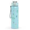 1PC Doodle Figure Sport Human Pattern 750ml Color Plastic Sports Water Bottle Leakproof Flip Straw Lid Suitable for Sports Office Home Use