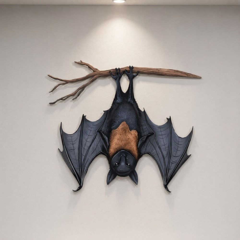 Iron Halloween Bat Decoration Simulation Animal Bat Pendant Bat Decorative Plate Garden Decoration
