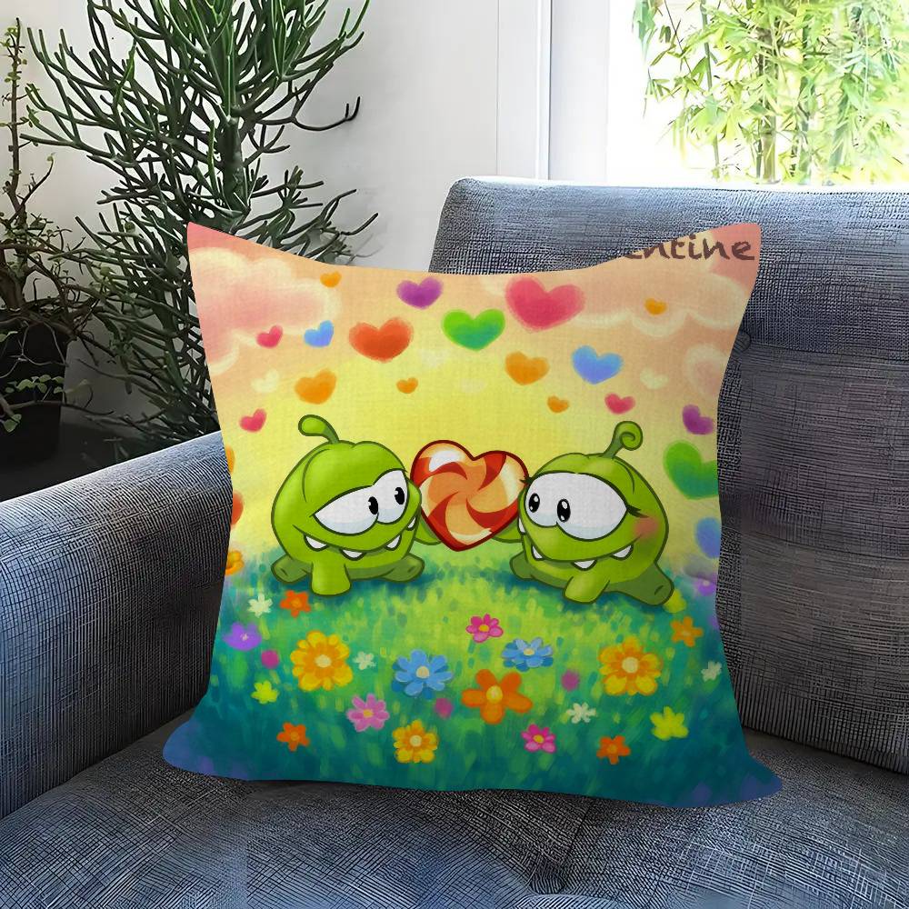 Anime O-O-Om Fun Nom Stories Maple Design Cushion Cover Happy Autumn Harvest Decor Holiday Decorati Pillow Cover