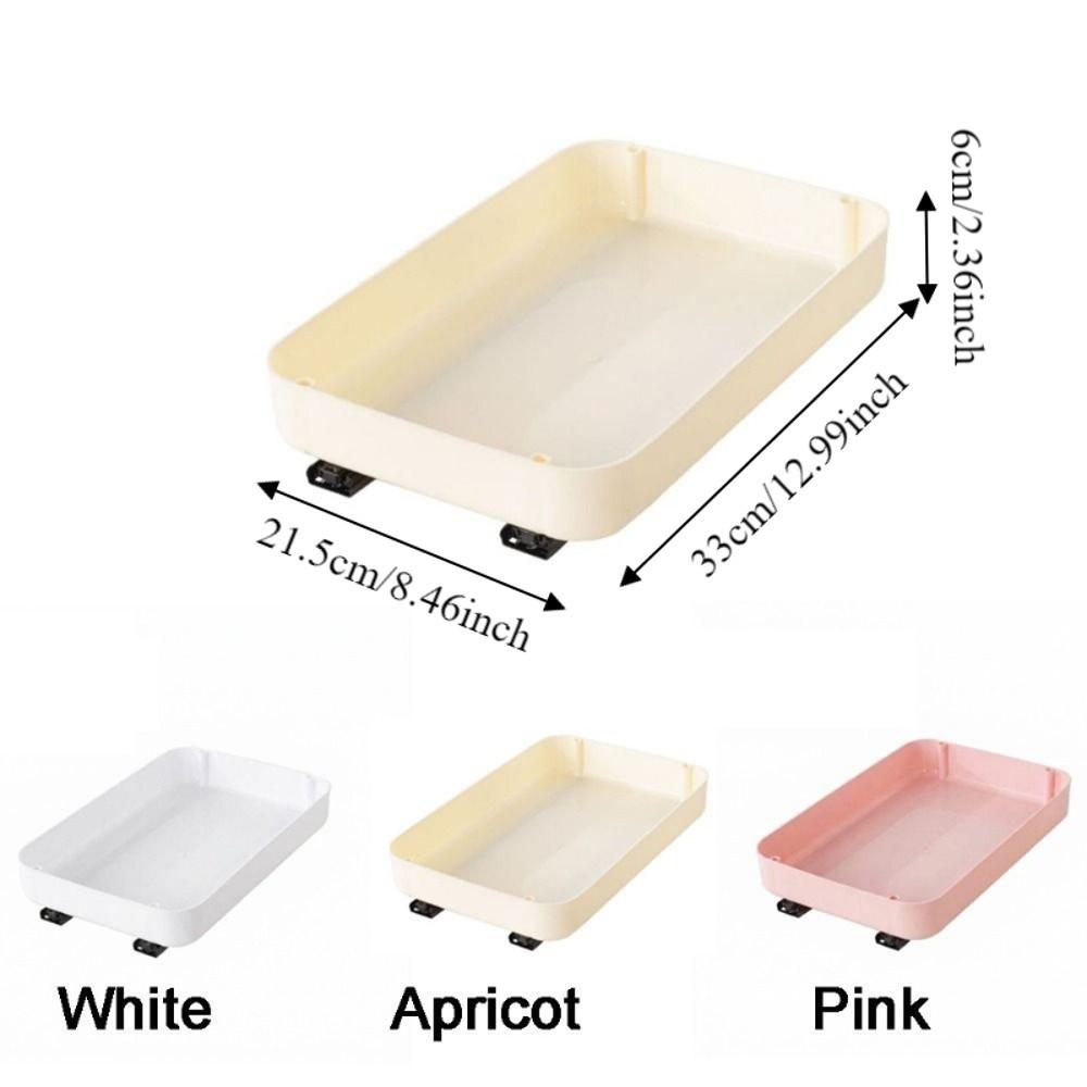 Anti-slip Pull Out Storage Tray Plastic Spice Box Storage Rack Drawer Spice Rack for Living Room