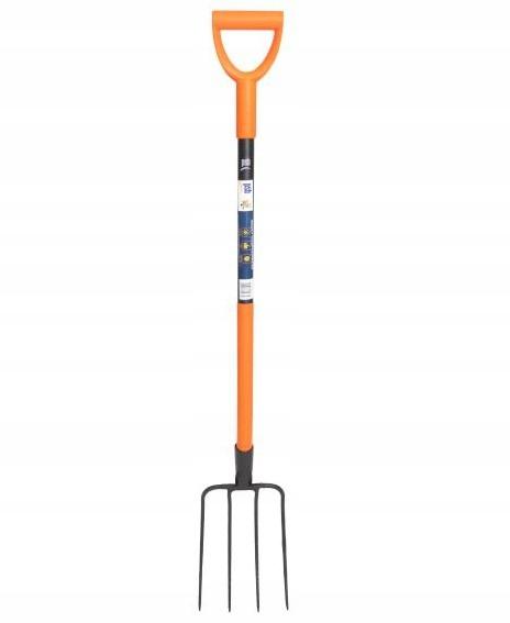 Widły Gospodarcze 4-Zębne Stalowe Do Kompostu Ogrodu Wzmocnione 130 Cm