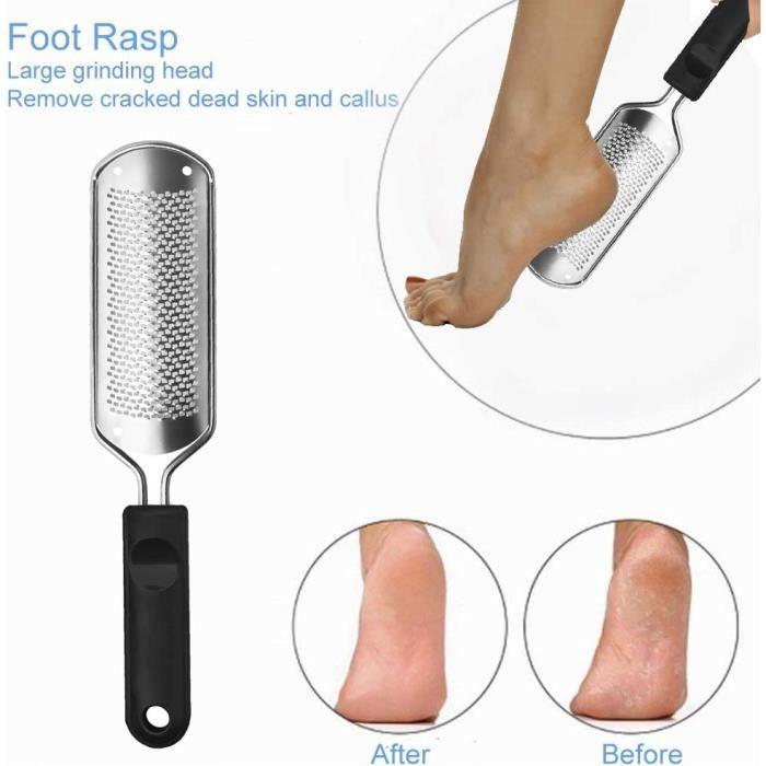 Lime Pour Pieds - FOLAI - Lot De 2 - Acier Inoxydable - Double Face - Professionnelle