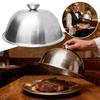 Mit Griff Käseschmelzhaube Bogenförmig Runde Steakpfanne Deckel Abdeckung Ofen Wischerabdeckung Camping