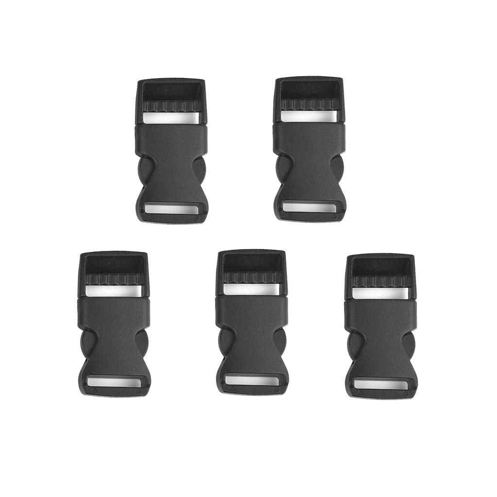 5pcs Plastic Side Release Buckles Clasps Clips Dual Adjustable Security Double Lock Buckle Strap Dog Collar 15/20/25/32/38/51mm