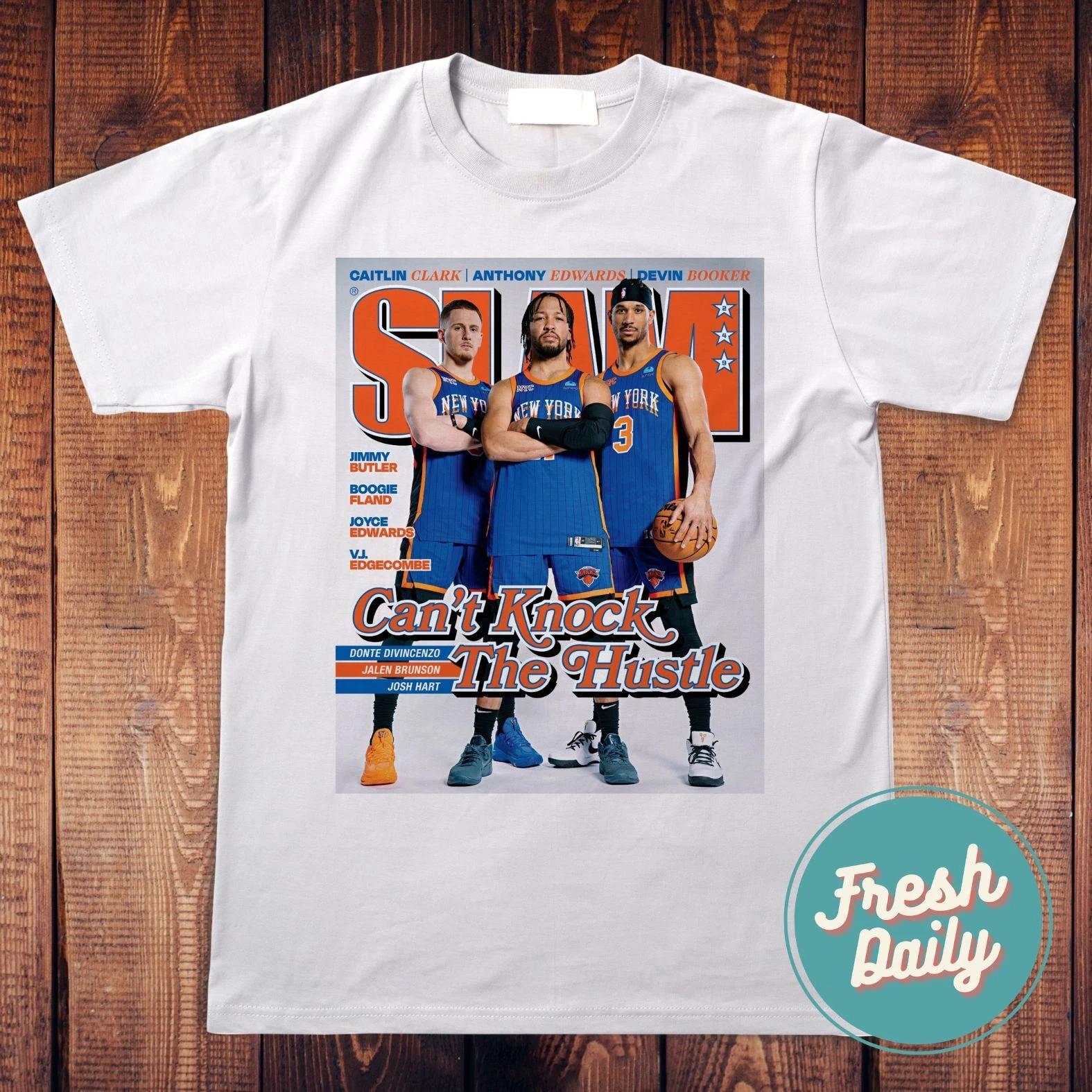 

Knicks Jalen Brunson Hart Donte NY Slam Cover Unisex T Shirt M