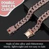 Dog Chain Collar Diamond Cuban Link Necklace Metal Cat Chain Pet Crystal Collar Jewelry Accessories for Dogs Cats