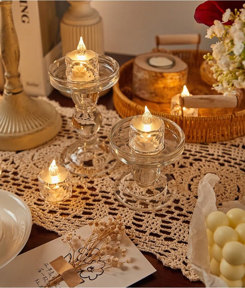 Wowjimi LED Candle Lights, 24-Pack, for Ceremony Decorations, Stylish Candles, Soothing Interior Lighting, Elegant and Cute Interior Decor, Popular