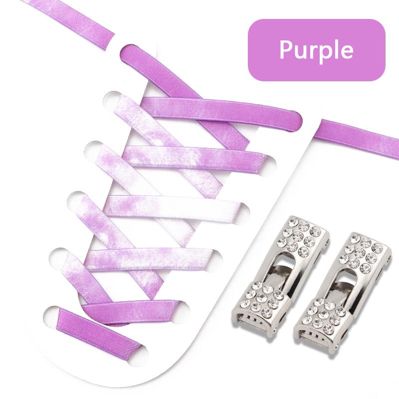Diamond Cross Lock Shoelaces Rainbow Elastic Flat Laces Sneakers Without Ties Kids Adult No Tie Shoe Laces Rubber Bands Shoelace